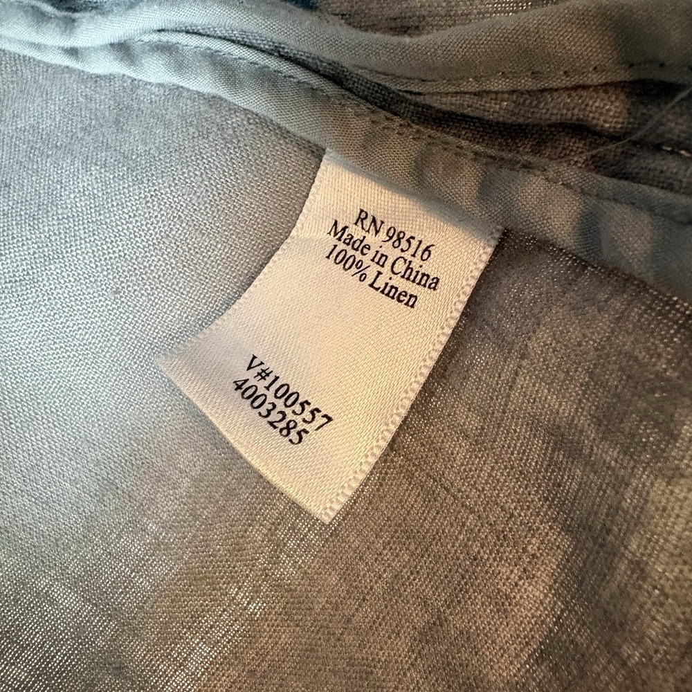 Coldwater Creek 100% linen unlined snap front‎ jacket - Picture 10 of 10